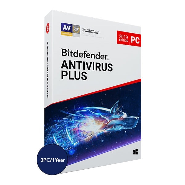 Bitdefender Antivirus Plus – 3 PCs, 1 Year