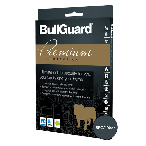 BullGuard Premium Protection – 5 PCs, 1 Year