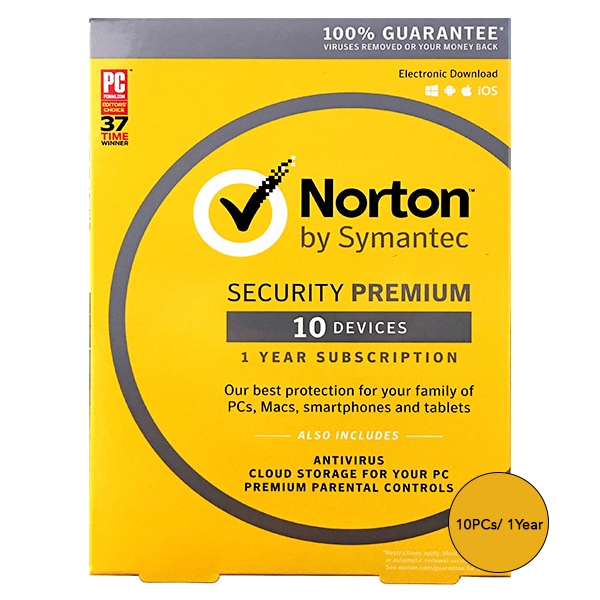 Norton Security Premium – 10 PCs, 1 Year